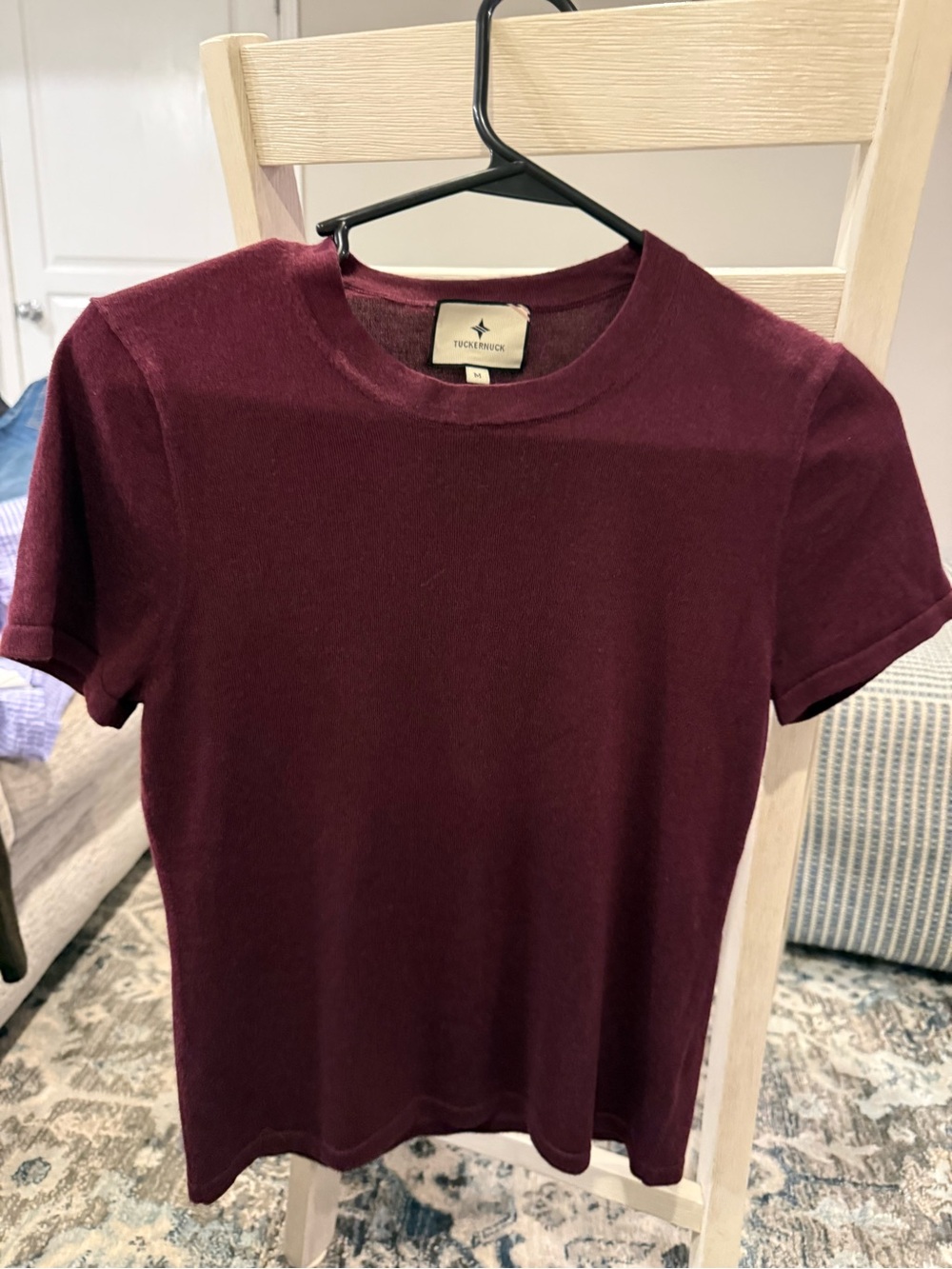 Tuckerneck Short Sleeve Crewneck Tee - Maroon